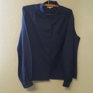 Lady Manhattan 18 Women's Polyester Blouse Navy